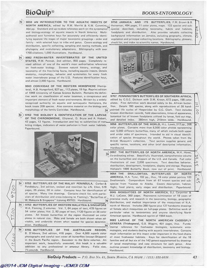 BioQuip 1980-1981 Catalog page scan